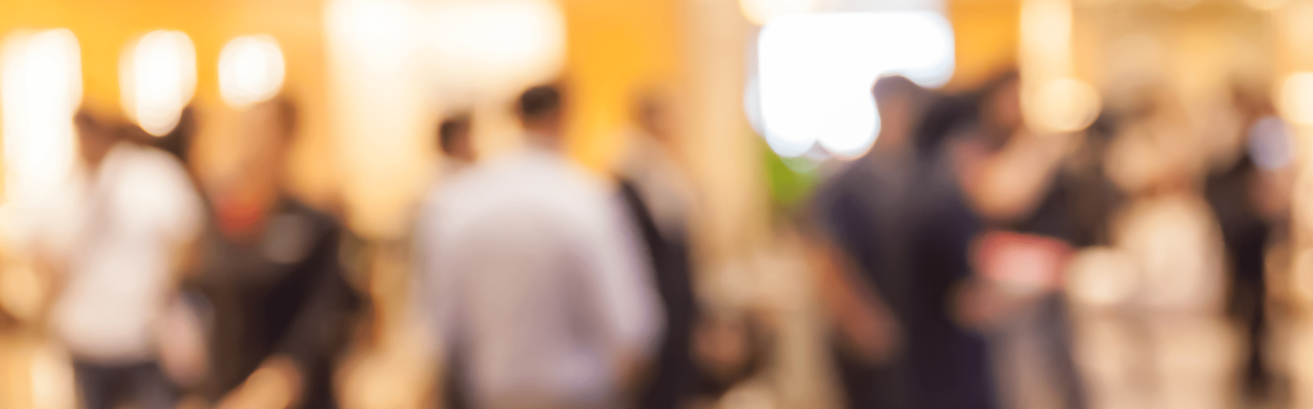 Out-of-focus image of a group of people