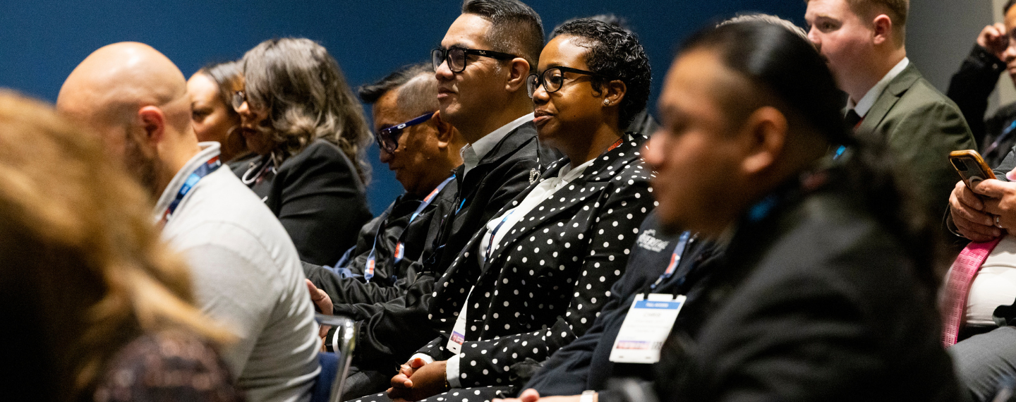 Adults at a professional development learning session.